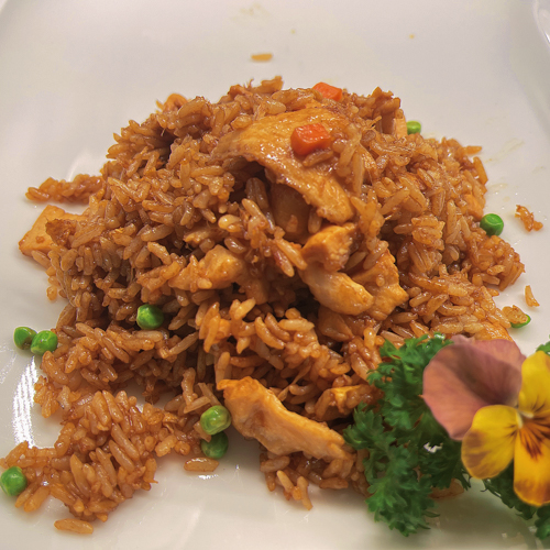 Riz sauté au poulet